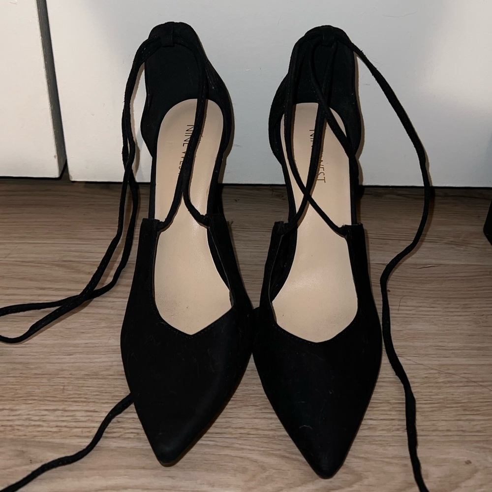 ankle tie heels